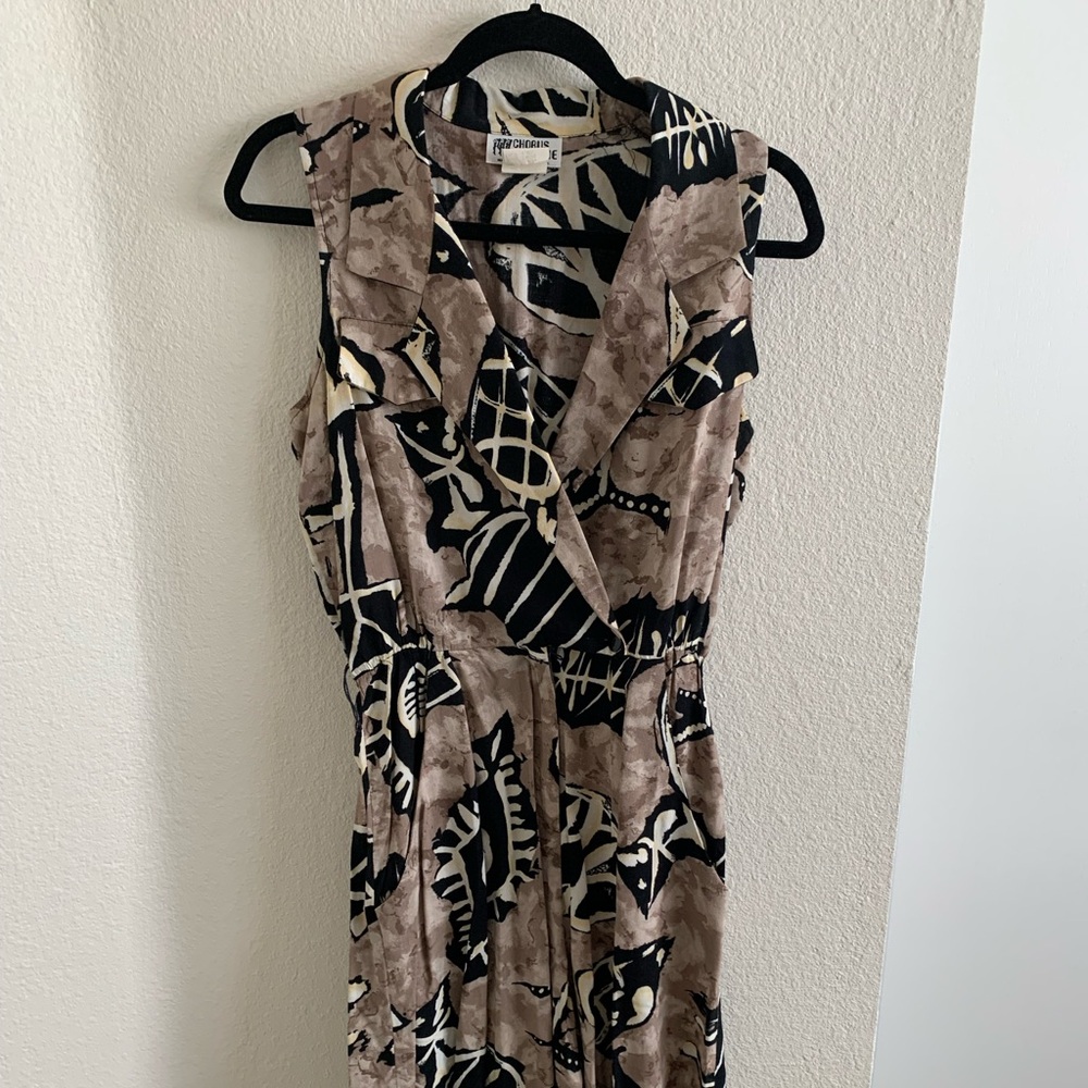 Chorus Line 90s Y2K geometric short romper w/belt. Size 9/10 made in California